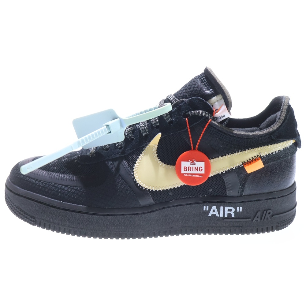 ×OFF-WHITE THE 10 AIR FORCE 1 LOW オフホワイト ザテン エアフォース1 ローカットスニーカー ブラック US8/26cm AO4606-001 Sランク