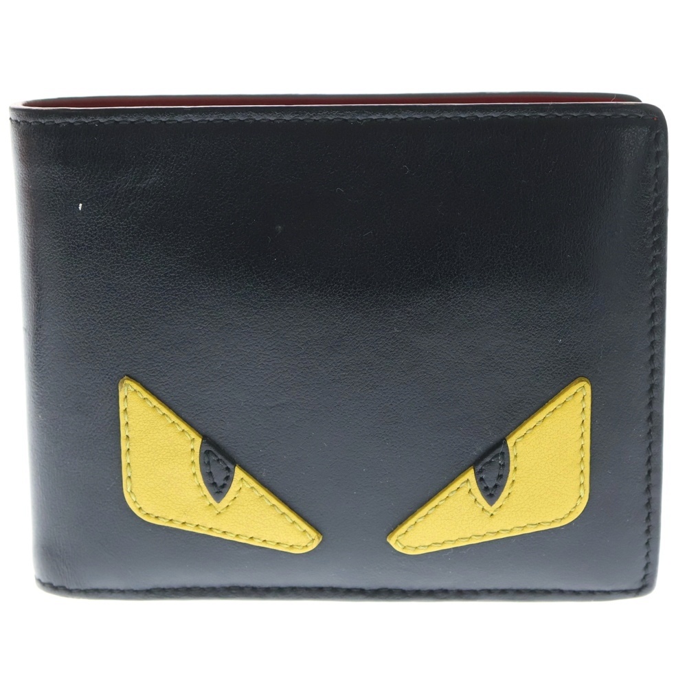 BAG BUGS EYE バッグバグズアイ レザー 二つ折り財布 ブラック 7M0001 Bランク