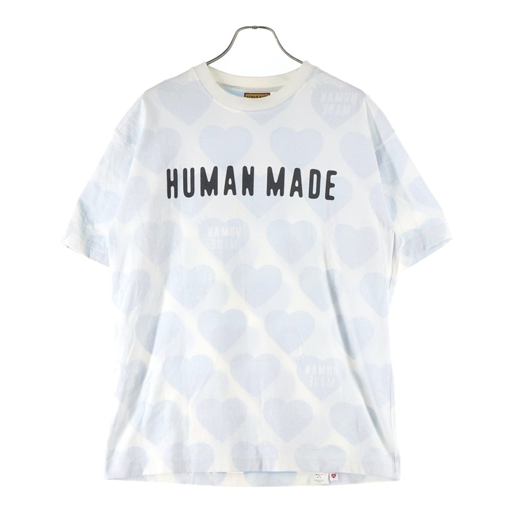 REVERSIBLE T-SHIRT リバーシブル クルーネック半袖Tシャツ カットソー ブルー/ホワイト HM29CS034 Bランク