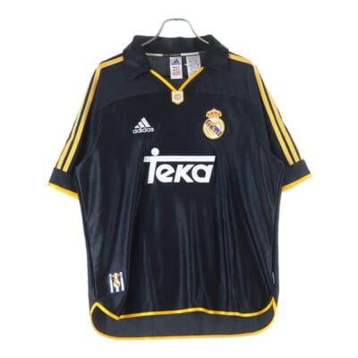 REAL MADRID 99/00 JERSEY レアル マドリード ジャージ ショートスリーブ ゲームシャツ ブラック JW1992 JTF95 Sランク