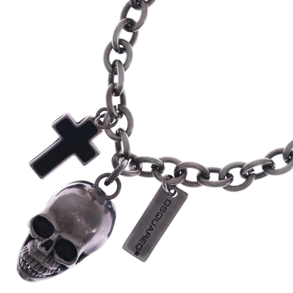 スカルモチーフ サークルチェーンネックレス シルバー 71ZG067 Bランク