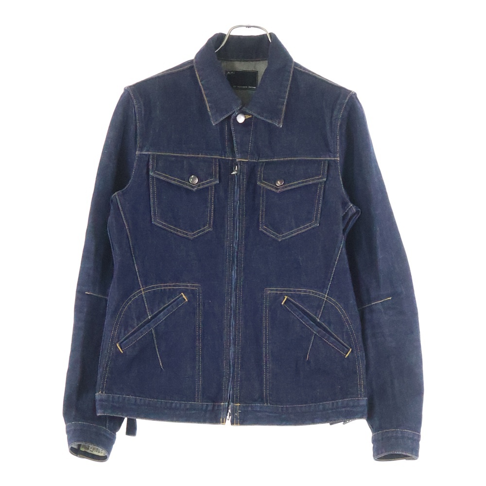 マルチポケット ジップアップデニムジャケット インディゴ Bランク