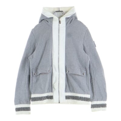 MAGLIA CARDIGAN マグリアカーディガン ナイロン切替 ジップアップフーディー パーカー グレー 513918405200 Bランク