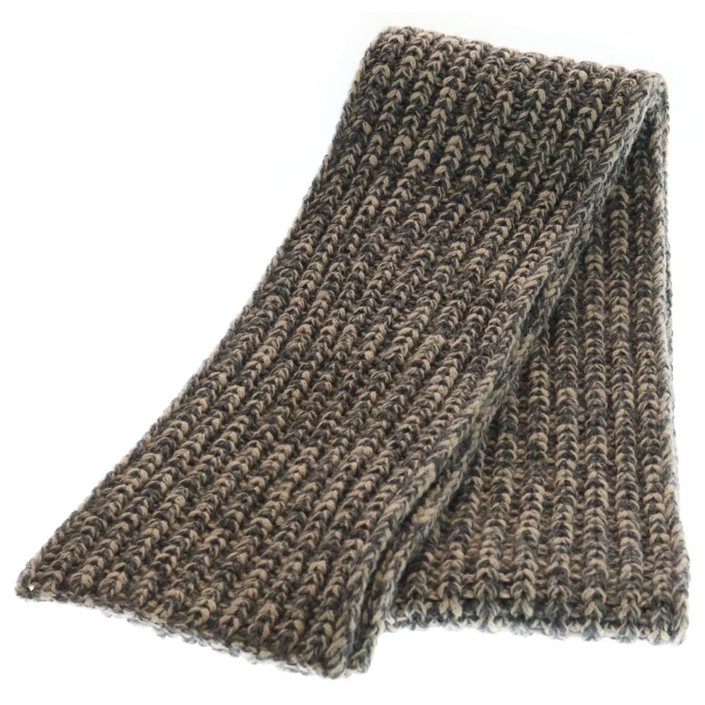 24AW イタリア製 ウール マフラー ストール グレー S50TE0099 M13066 Sランク