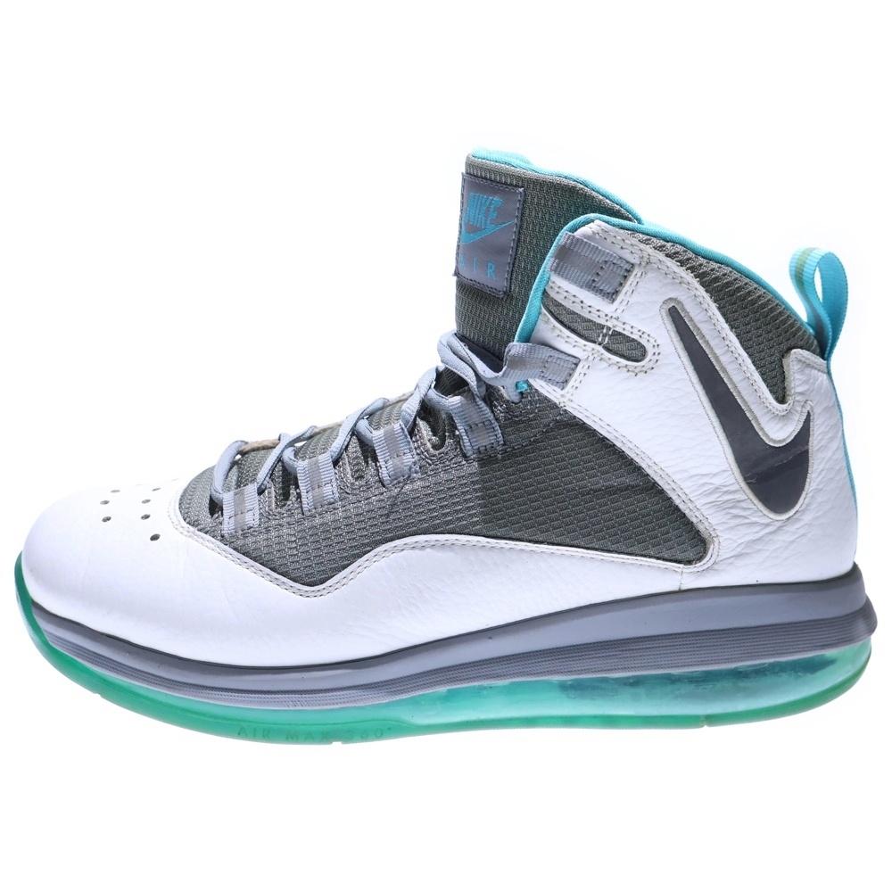 【観賞用 2011年製】AIR MAX DARWIN 360 TURQUOISE BLUE エアマックスダーウィン ターコイズブルー ミッドカットスニーカー グレー/ブルー US9/27cm 511492-113 Bランク