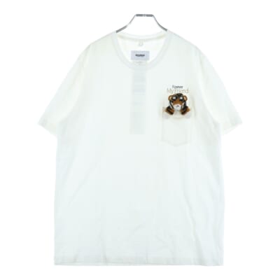 22AW WITH MY FRIEND ウィズマイフレンド 半袖 ポケットぬいぐるみTシャツ カットソー ホワイト 22AW73CS253 Bランク