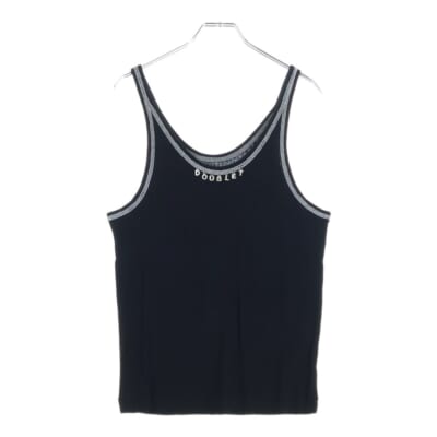 22AW RIB TANK TOP リブニット ロゴチャーム タンクトップ ブラック 22AW26CS233 Sランク
