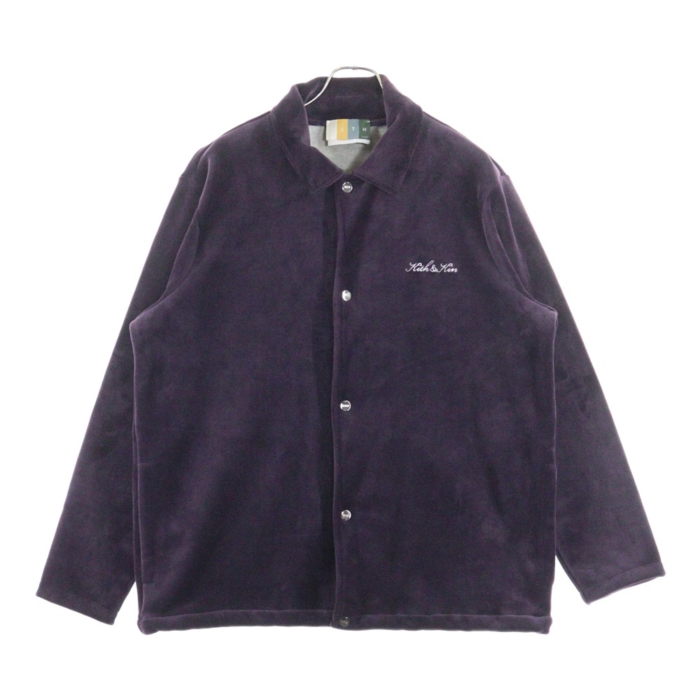 21AW Velour Coaches Jacket ベロア コーチジャケット パープル Aランク