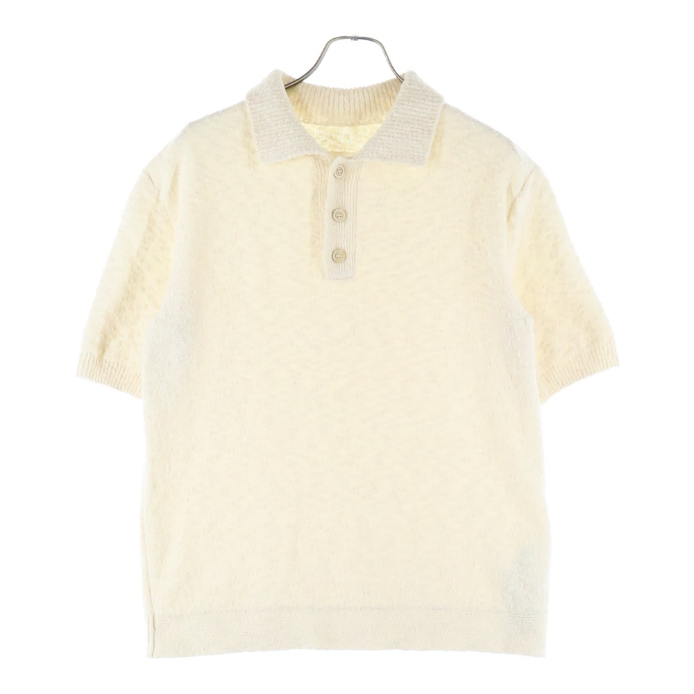 23SS ニットポロシャツ 半袖 ホワイト S51GL0043 Aランク