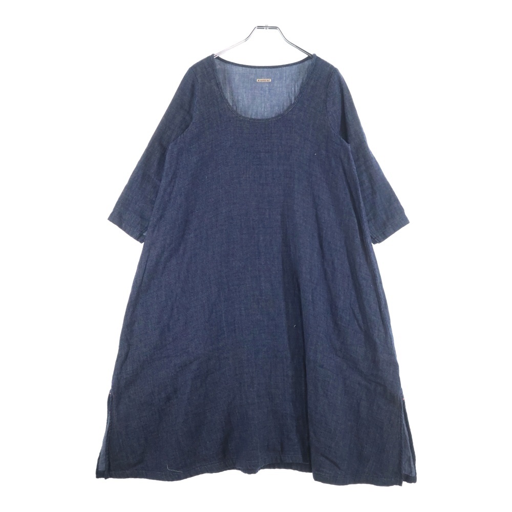 シャツデニム ピンタックシャツワンピース レディース インディゴ EK-2070P Bランク