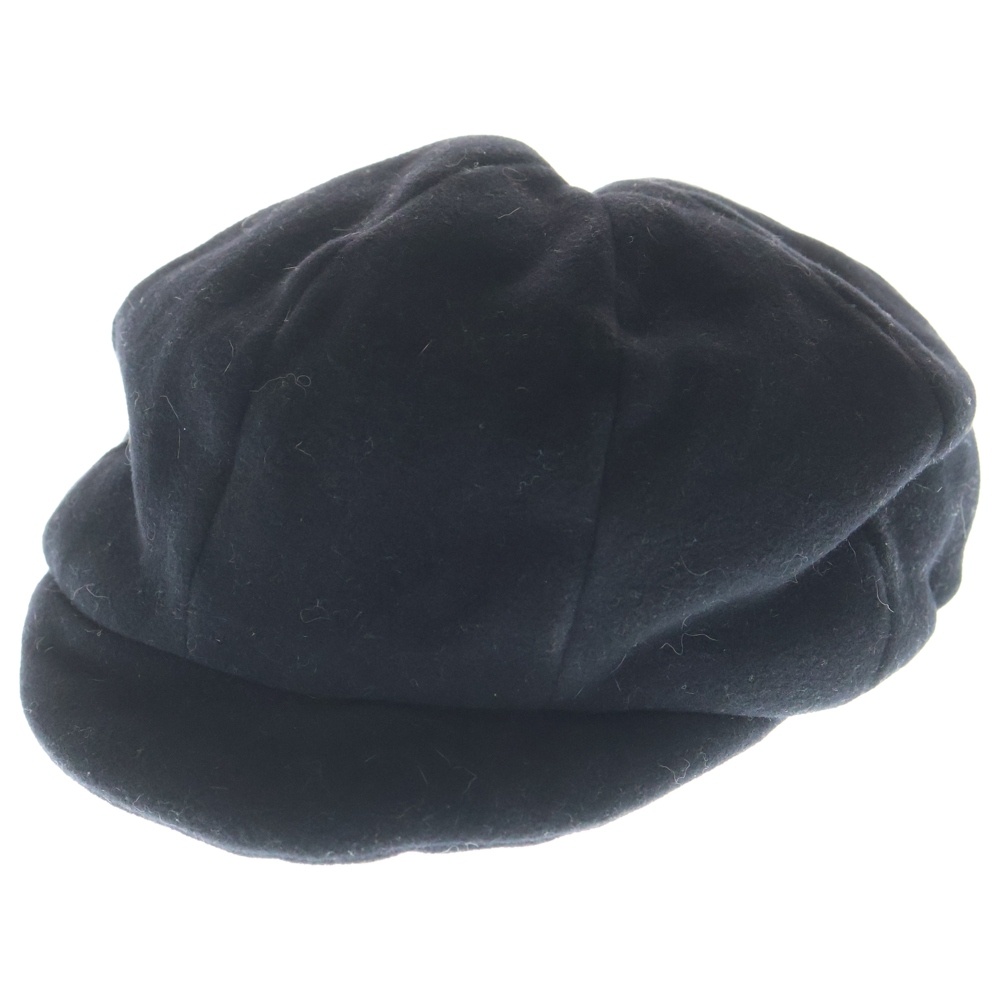 ダッフル 6パネルウールキャスケット 帽子 キャップ ブラック Bランク