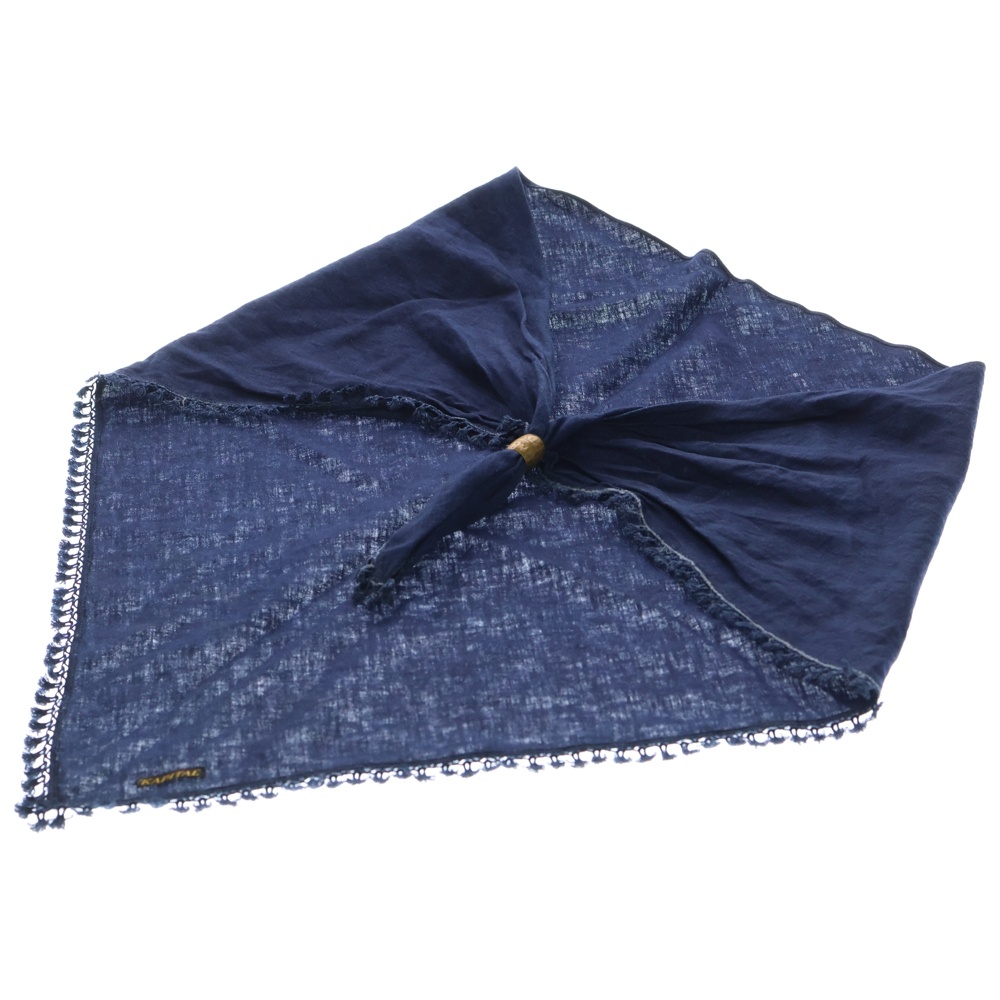 三角タッセルストール リング付 ブルー 90J42 Aランク