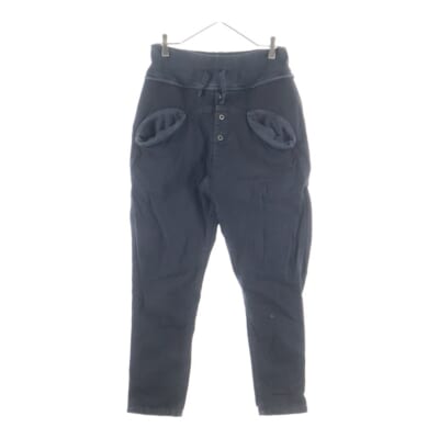 キャンバス ドローストリング アジャスタブルコットンサルエルパンツ ブラック Bランク