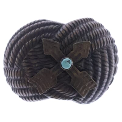 コンチョ クロスアローターコイズモチーフ バンダナホルダー ブロンズ Bランク