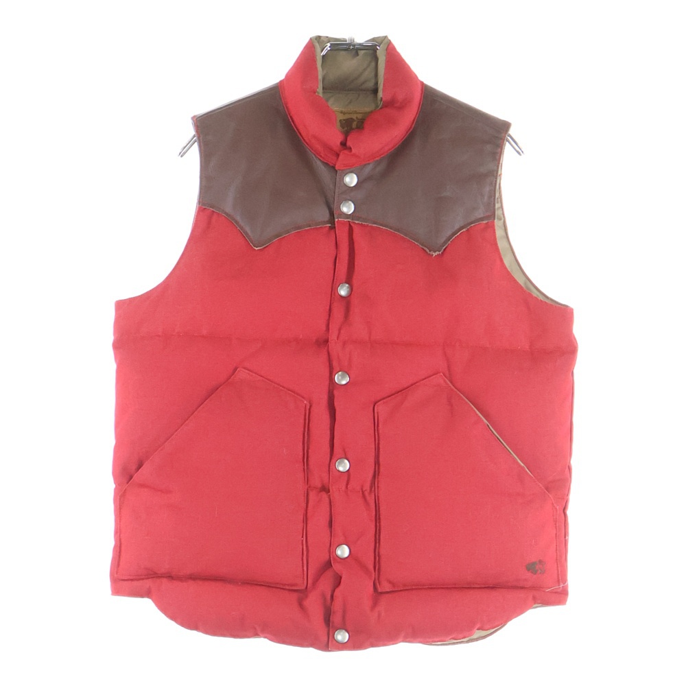 レザー切り替え ボタンダウンベスト レッド/ブラウン 05F-PDV1 Bランク