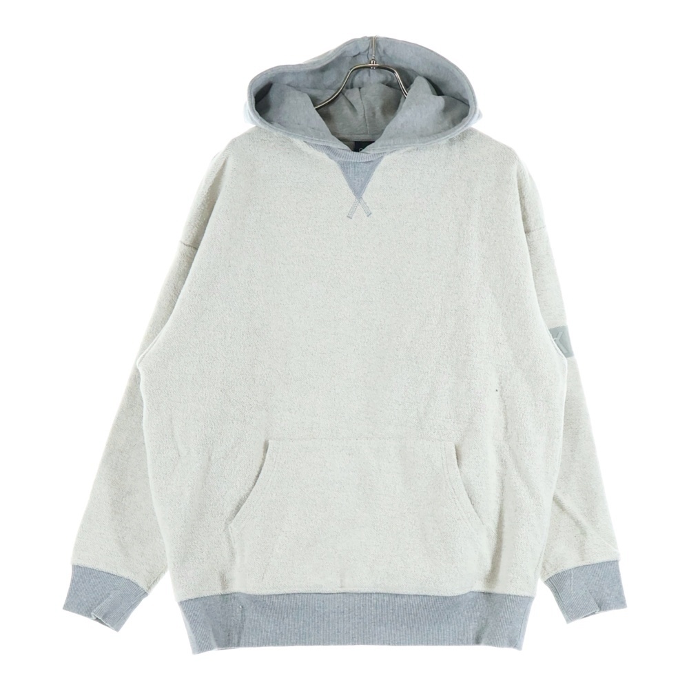 Reverse Williams II Hoodie インサイドアウト リバース プルオーバーパーカー ホワイトxグレー Bランク