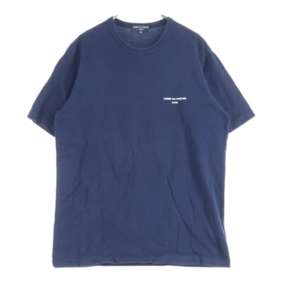 20SS AD2019 ロゴプリント クルーネック半袖Tシャツ カットソー ネイビー HE-T009 Bランク