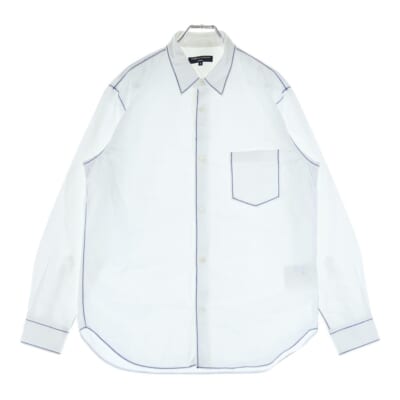 20AW AD2020 ブルーステッチ コットン 長袖シャツ ホワイト HF-B018 Bランク