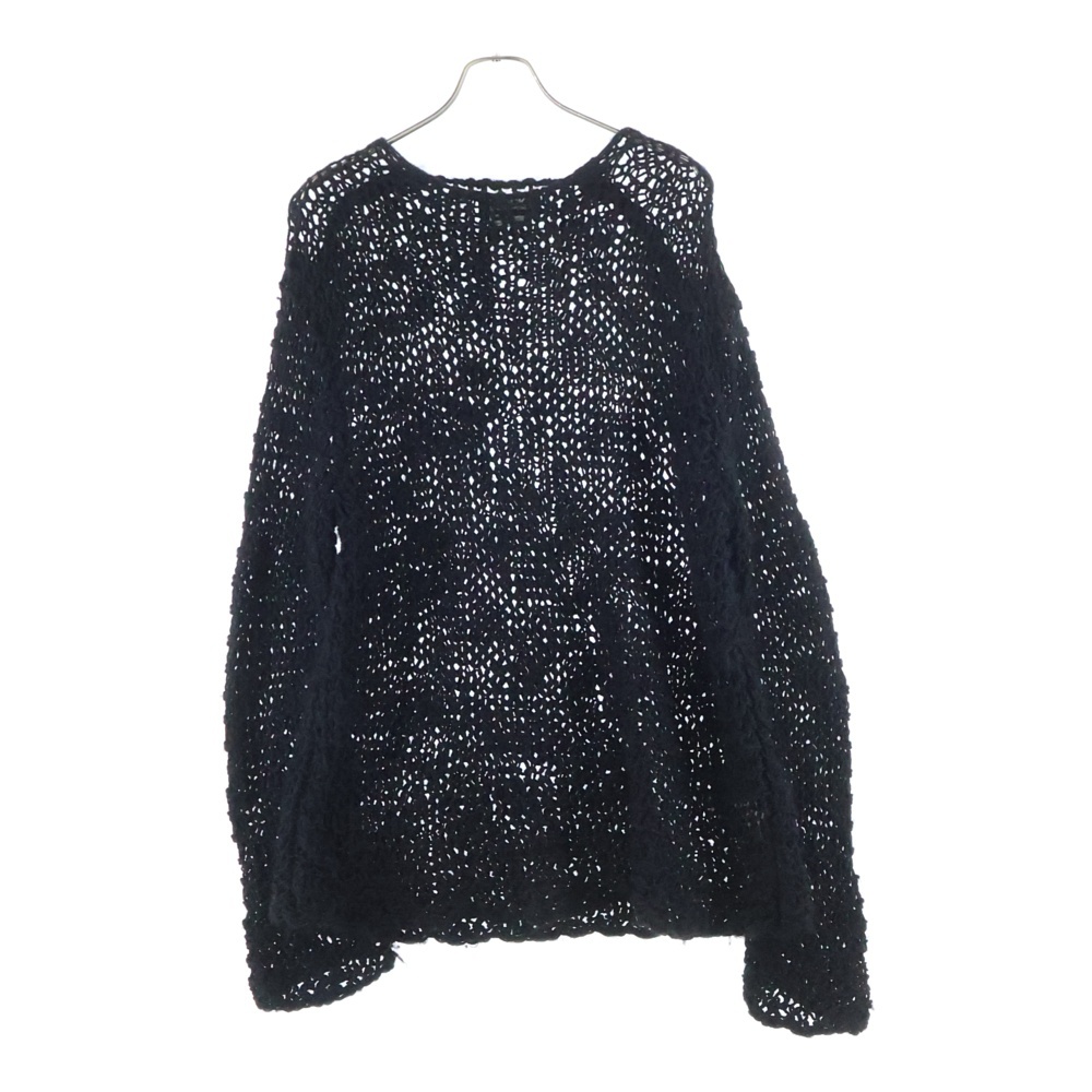 24AW AD2024 ローゲージ クルーネックニットセーター ブラック 1N-N006 Bランク