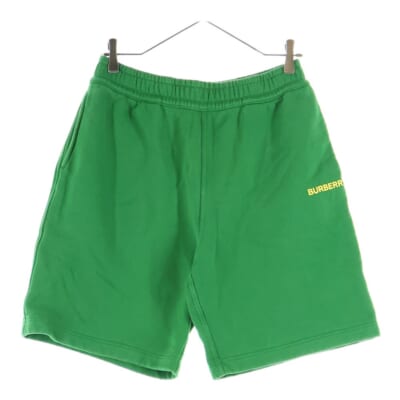 ロゴプリント イージースウェットハーフパンツ ショーツ グリーン 8057528 Bランク