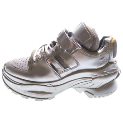 レトロ フィット メタリック ローカットスニーカー レディース シルバー Bランク
