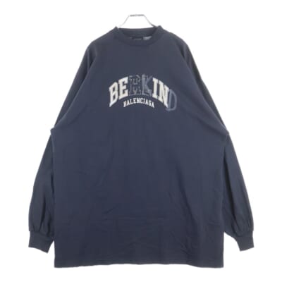 23SS スケーター ヴィンテージ加工オーバーサイズ 長袖Tシャツ ブラック 739027 TPVD5 Aランク