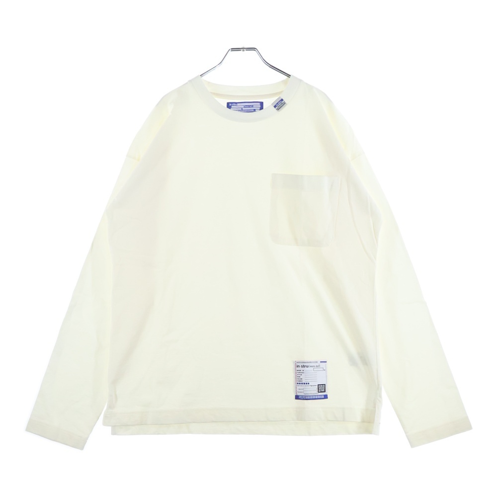 in・stru men-tal L/S T-SHIRTS オーバーサイズ 長袖Tシャツ ホワイト I06LT502 Aランク