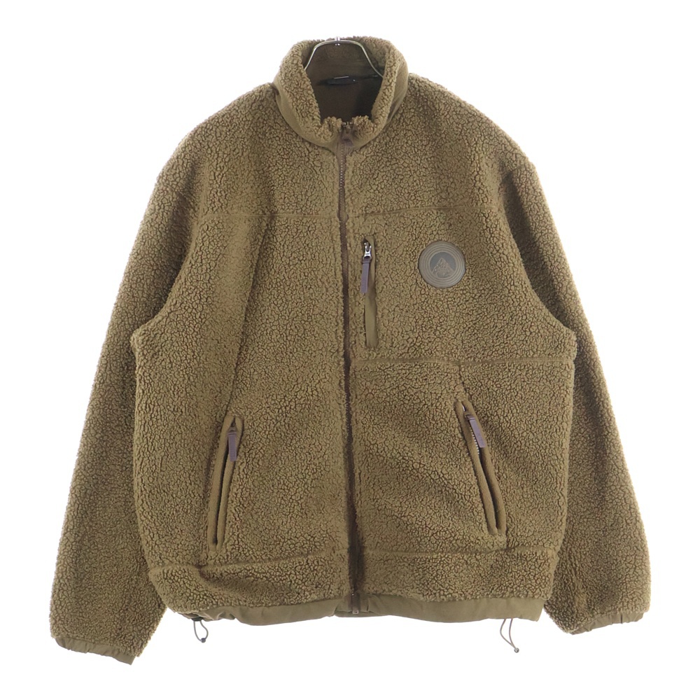 PINEHURST BONDED SHELL FULL ZIP フロントロゴ ジップアップ ボアフリースジャケット ブルゾン ブラウン 22-020-060-0010-4-0 Bランク