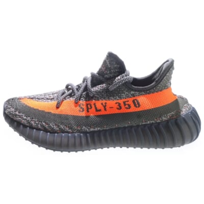 YEEZY BOOST 350 V2 CABON BELUGA イージーブースト カーボン ベルーガ ローカットスニーカー レディース グレー/オレンジ US5.5/23.5cm HQ7045 Bランク