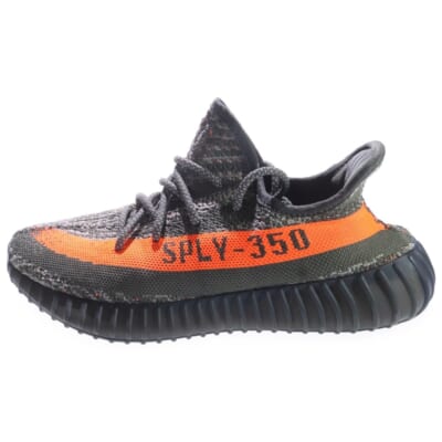 YEEZY BOOST 350 V2 CABON BELUGA イージーブースト カーボン ベルーガ ローカットスニーカー グレー/オレンジ US7.5/25.5cm HQ7045 Bランク