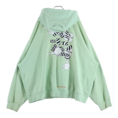 ×MATTY BOY 2019 PPO SEAFOAM GRN HD PLVR マッティボーイ シーフォーム グリーン フーディ プルオーバー パーカー コットン ミントグリーン Bランク