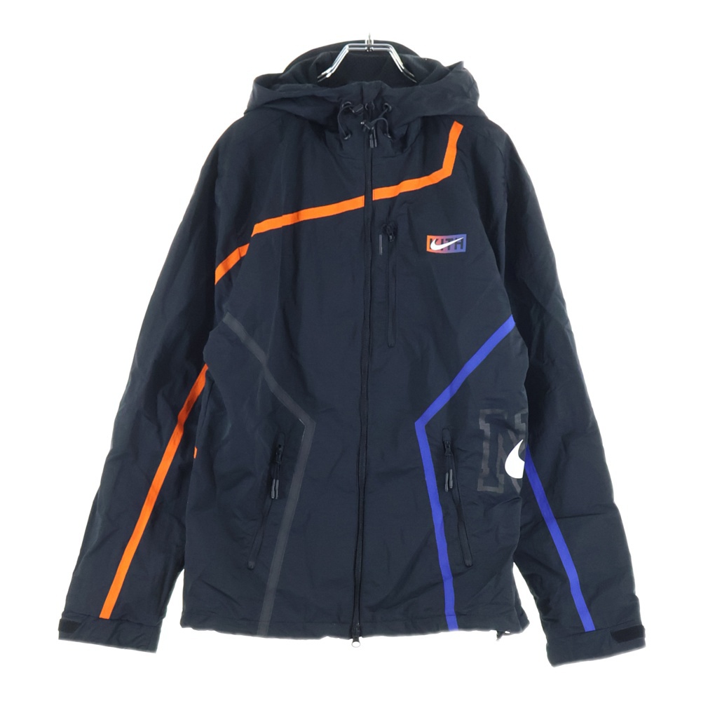 21AW ×KITH NEW YORK KNICKS MADISON JACKET キス ニューヨーク ニックス マディソン ジップアップ ナイロン ジャケット ブラック CZ1794-010 Bランク