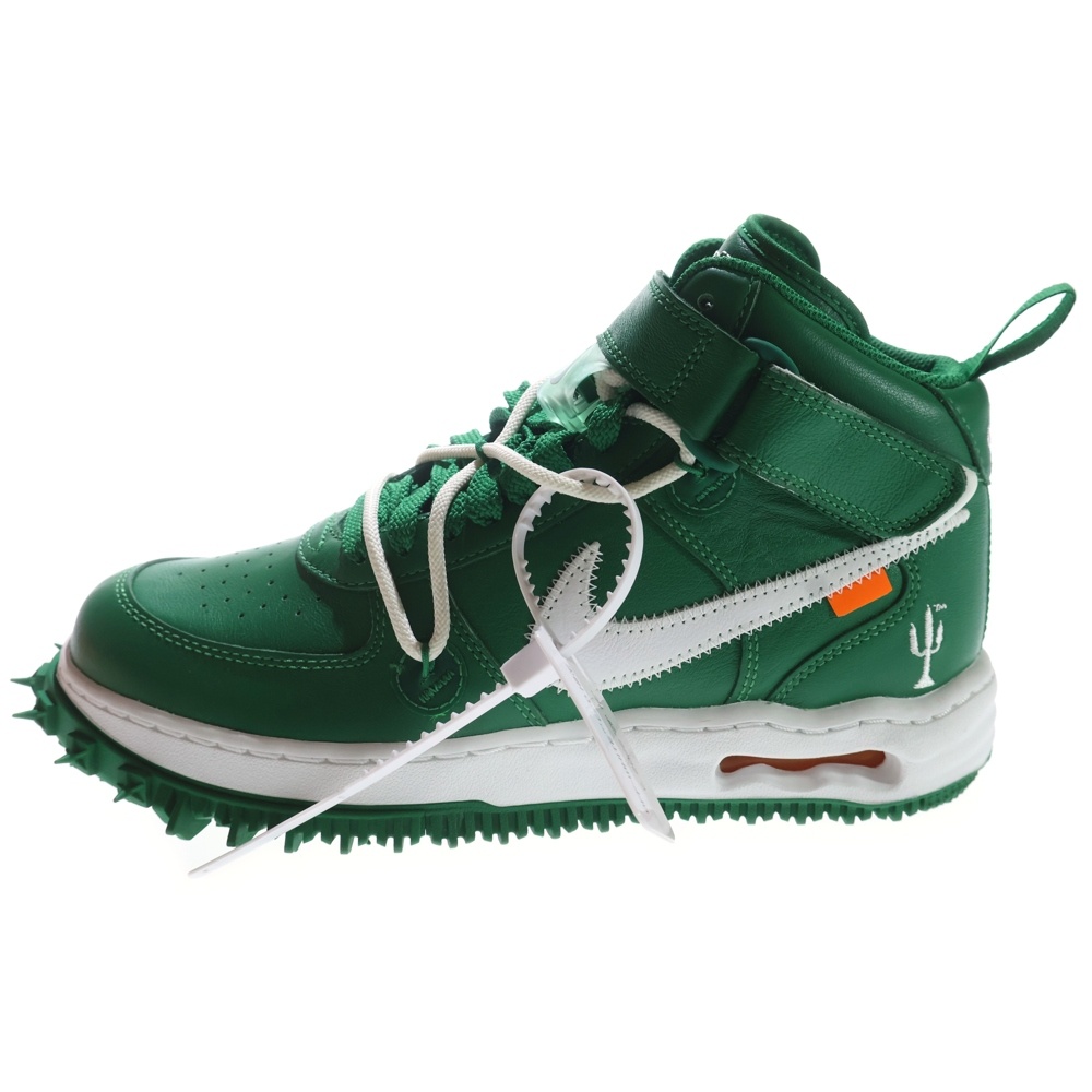 ×OFF-WHITE AIR FORCE1 MID SP L THR オフホワイト エアフォース1 ローカットスニーカー グリーン US7.5/25.5cm DR0500-300 Sランク