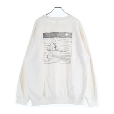 ×UNIQLO ユニクロ キャラプリント クルーネック スウェットトレーナー アイボリー Bランク