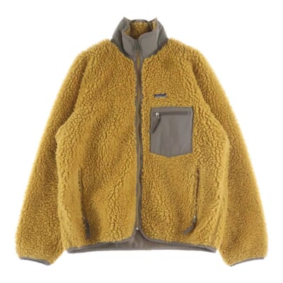 00S VINTAGE CLASSIC RETRO CARDIGAN ヴィンテージ USA製 クラシックレトロカーディガン ボアフリースジャケット ブラウン 23024 Bランク