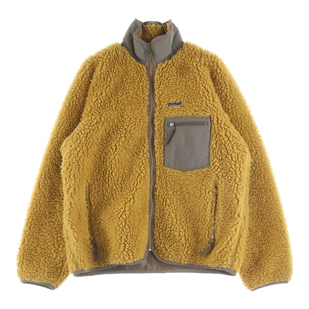 00S VINTAGE CLASSIC RETRO CARDIGAN ヴィンテージ USA製 クラシックレトロカーディガン ボアフリースジャケット ブラウン 23024 Bランク