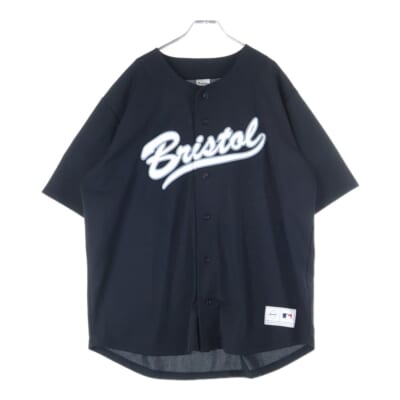 21AW ×MLB Fanatics TOUR BASEBALL SHIRT ツアー ベースボール 半袖シャツ ブラック MM21-ML-1F01 Bランク