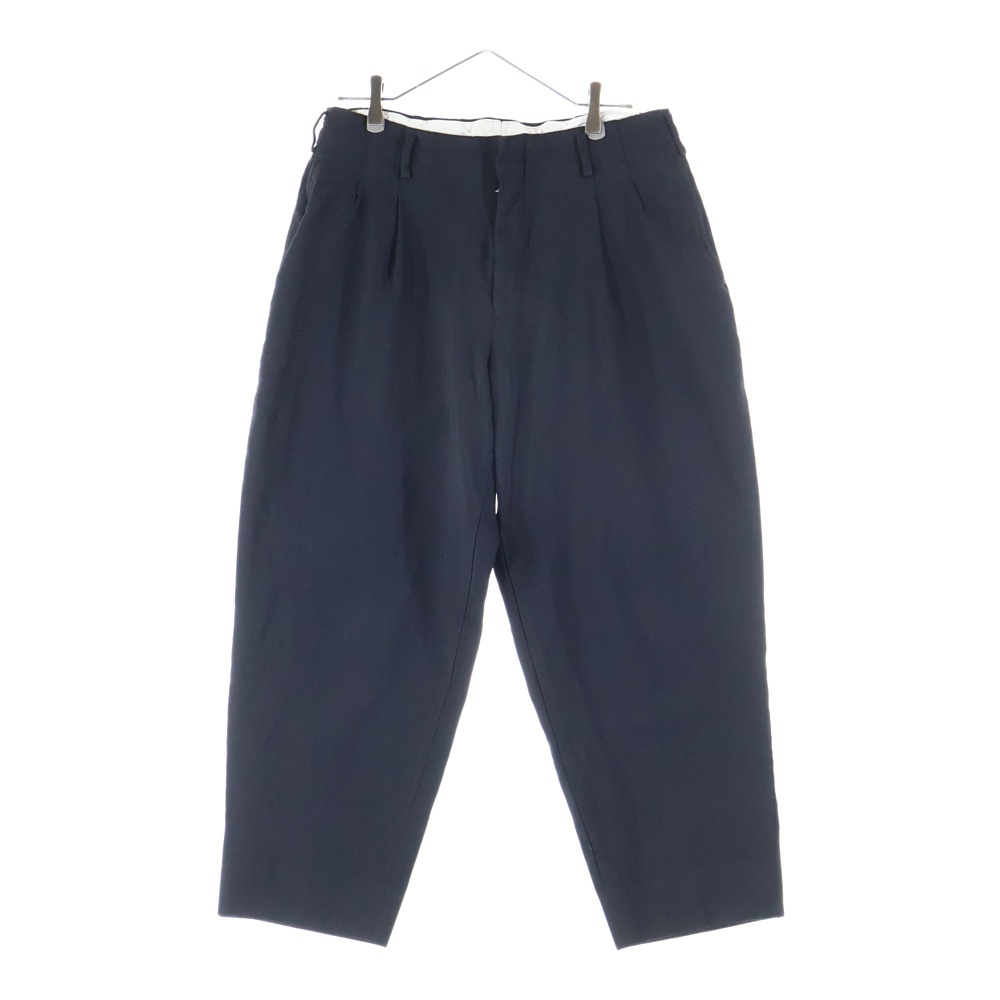 16AW ポリ縮絨 2タック ワイド テーパード パンツ ブラック PR-P076 AD2016 Bランク