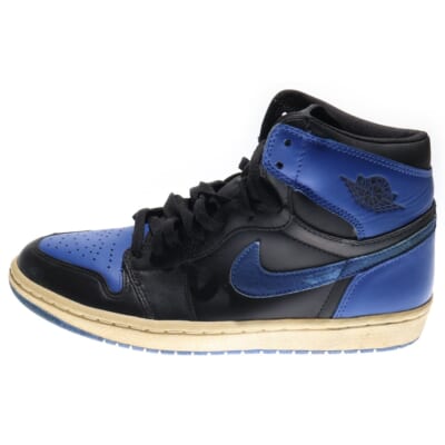 【観賞用2001年製】 AIR JORDAN 1 RETRO エアジョーダン1 レトロ ロイヤル ハイカットスニーカー ブルー/ブラック US9/27cm 136066-041 Bランク