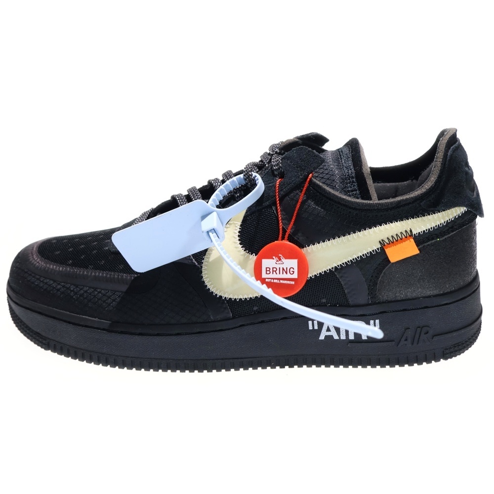 ×OFF-WHITE THE 10 AIR FORCE 1 LOW オフホワイト ザテン エアフォース1 ローカットスニーカー ブラック US10/28cm AO4606-001 Sランク