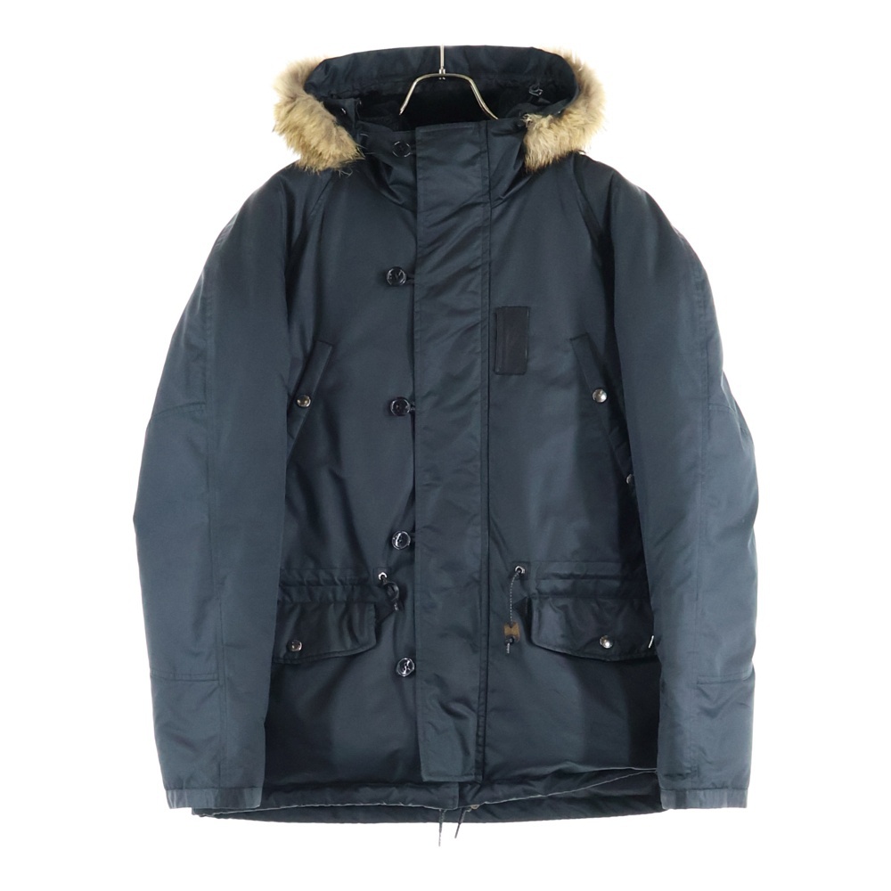 09AW ポリエステル フーデッド ダウンジャケット ブラック SOPH-091037 Bランク