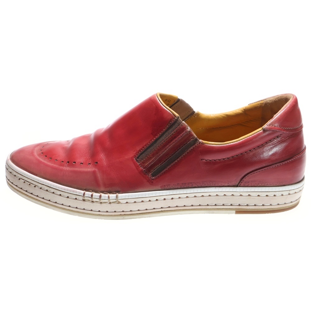 プレイタイム レザー スリッポン ローカットスニーカー レッド Bランク