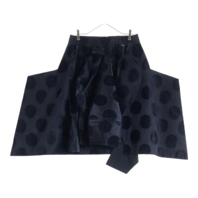 12AW ドット柄 再構築 サイドジップ スカート ブラック レディース GJ-S011 AD2012 Bランク