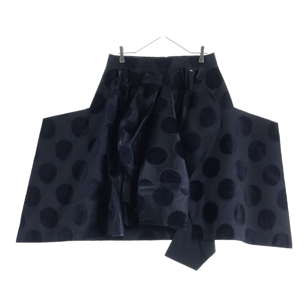 12AW ドット柄 再構築 サイドジップ スカート ブラック レディース GJ-S011 AD2012 Bランク