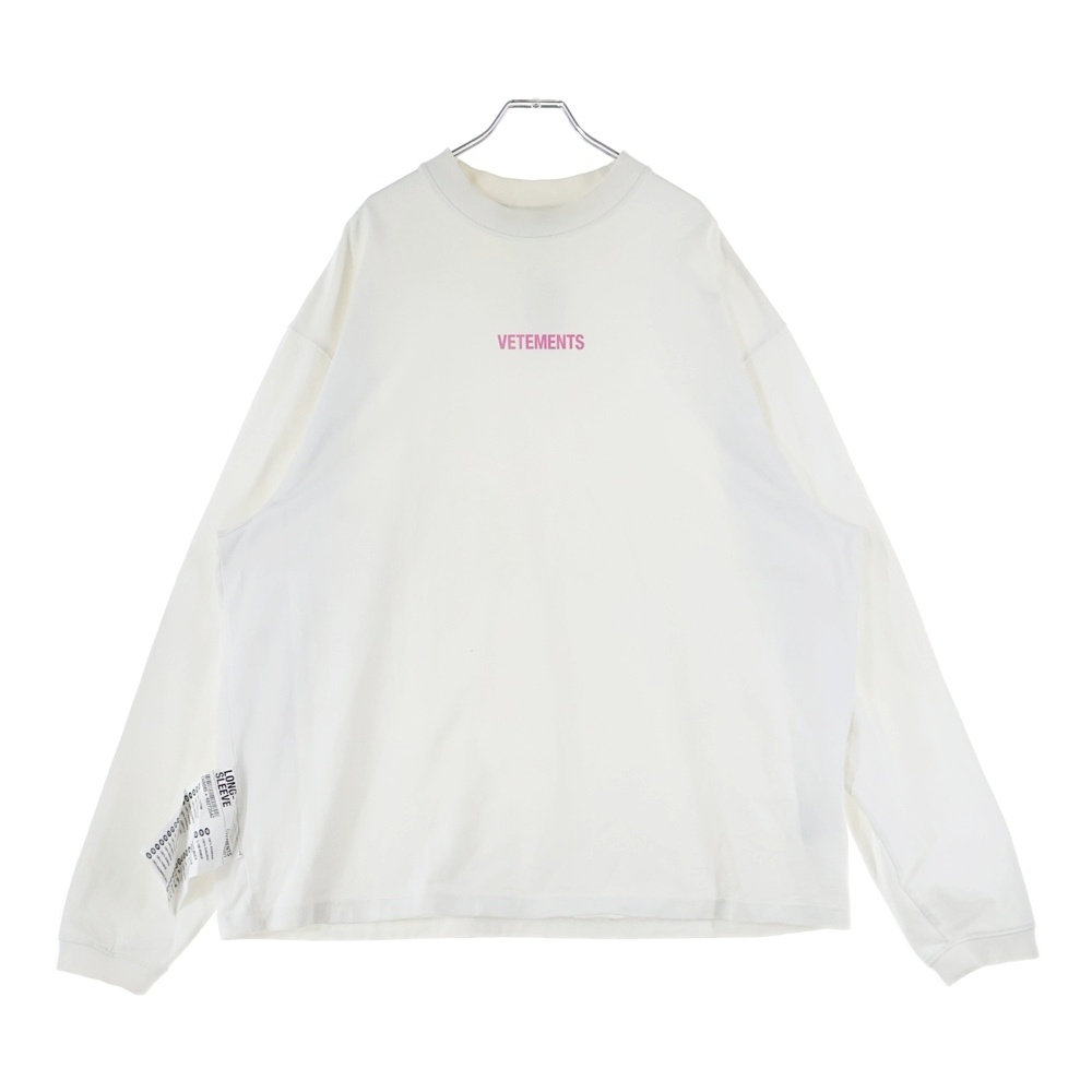 22SS Logo L/S Tee ロゴプリント 長袖Tシャツ ロンT ホワイト UE52TR280W Bランク