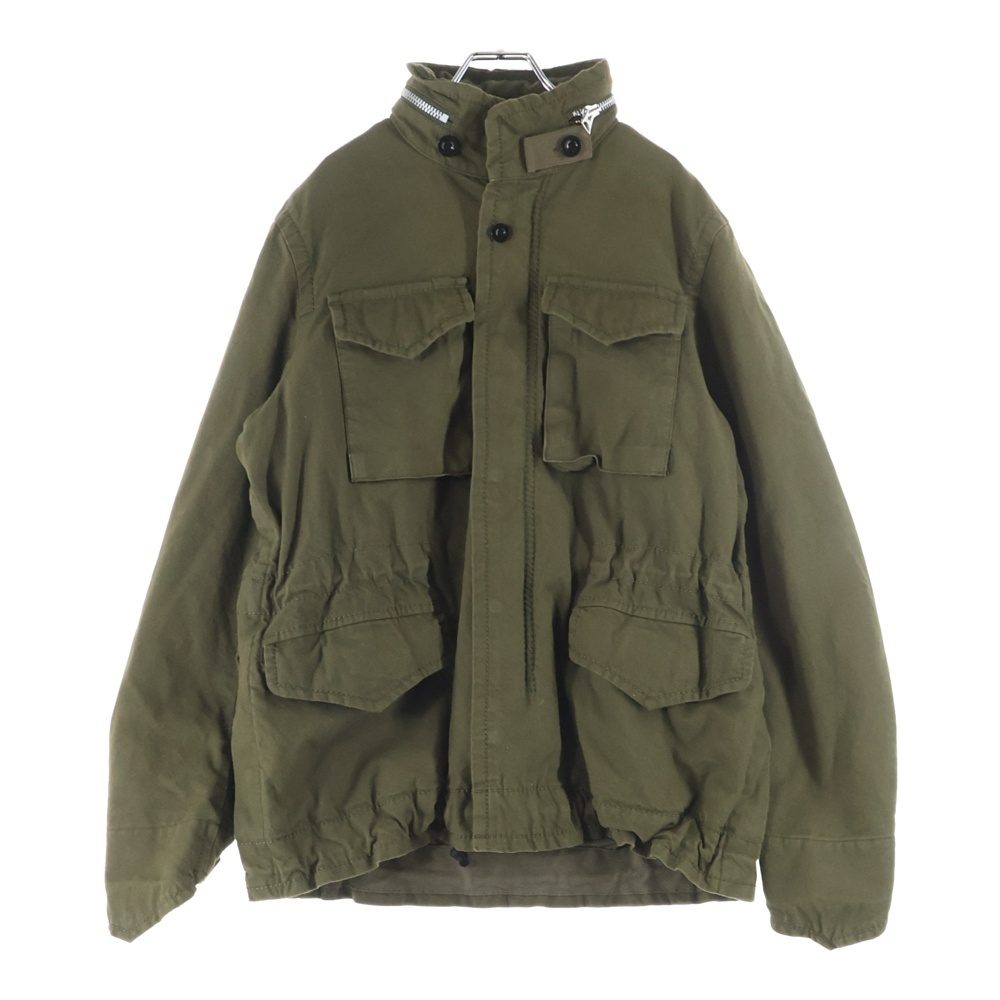 22SS Wool Surge Mix Blouson ウールサージミックスブルゾン チェックライニング ミリタリージャケット カーキ 22-02928M Bランク
