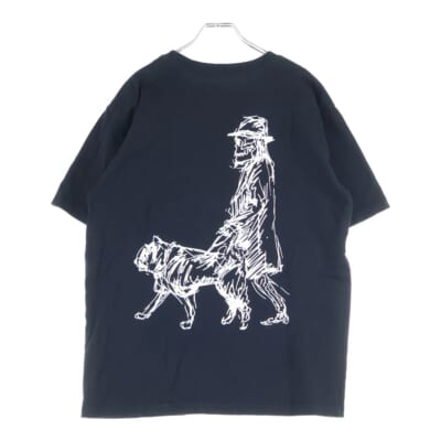 20SS ×NEW ERA SS COTTON TEE ニューエラ ロゴ刺繍 クルーネック 半袖Tシャツ カットソー ブラック HN-T98-082 Bランク