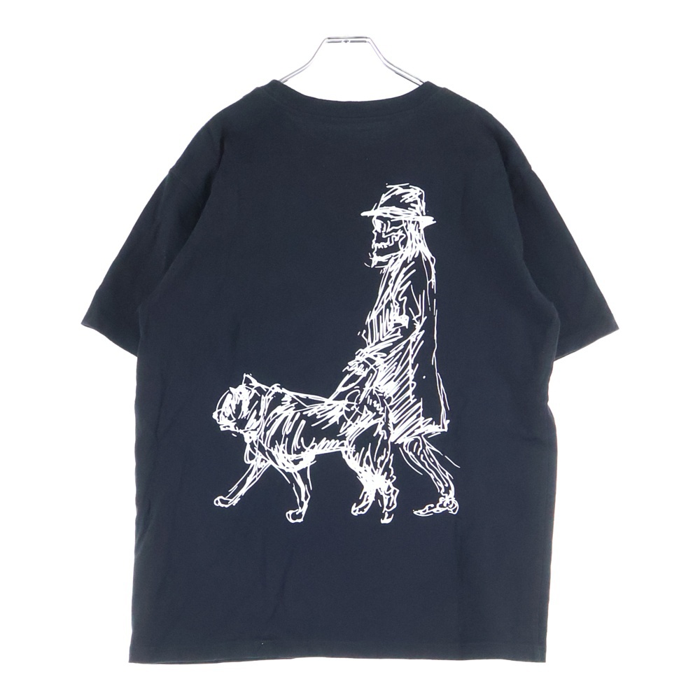 20SS ×NEW ERA SS COTTON TEE ニューエラ ロゴ刺繍 クルーネック 半袖Tシャツ カットソー ブラック HN-T98-082 Bランク
