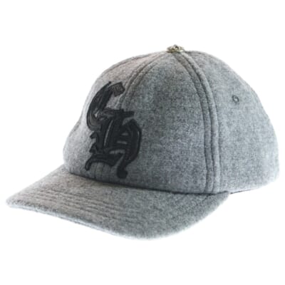 CH PATCH WOOL CAP CHレザーパッチ クロスボール ウール キャップ 帽子 グレー/ブラック Aランク