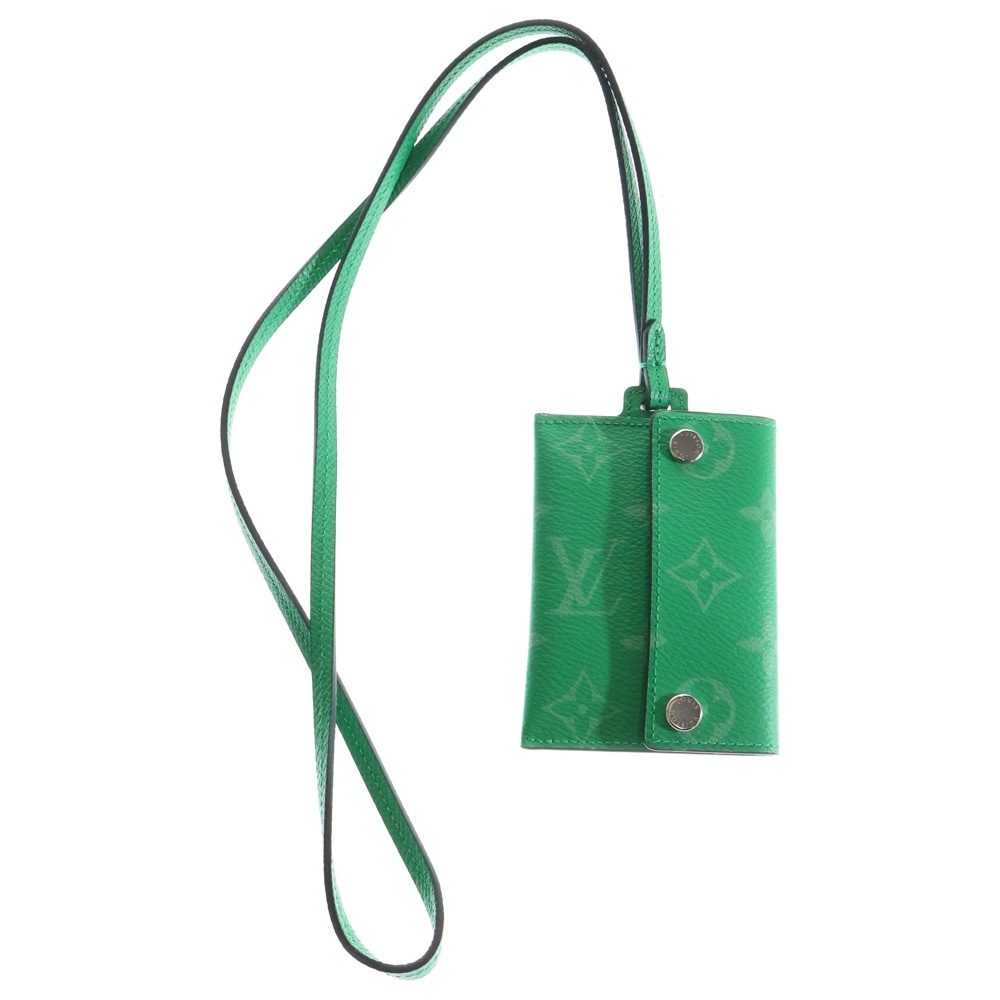 ポルト カルト オンストラップ モノグラムキャンバス カード入れ パスケース グリーン M83153 RFID Aランク